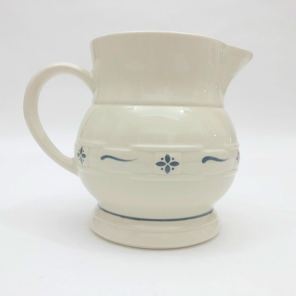 EUC Longaberger Pottery Woven Traditions Blue 2 QT 1990 USA Handmade - Picture 2 of 12